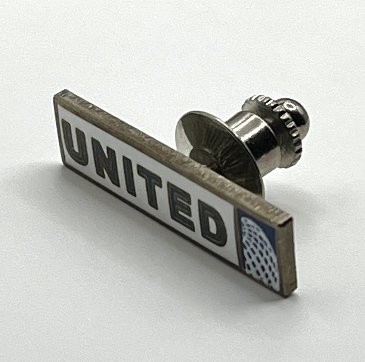 United Airlines Name Bar Globe Lapel Pin Cloisonné Repro Gift