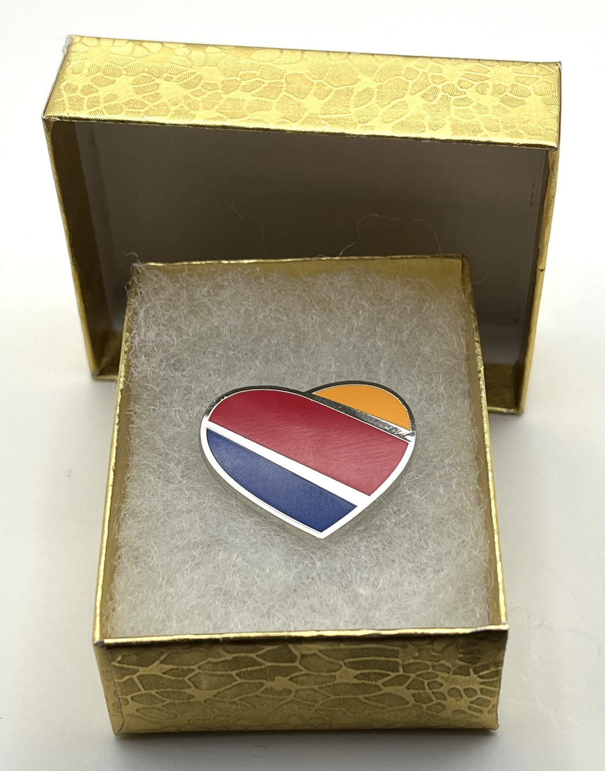 Southwest Airlines Heart Logo Lapel Pin Cloisonné Repro Gift