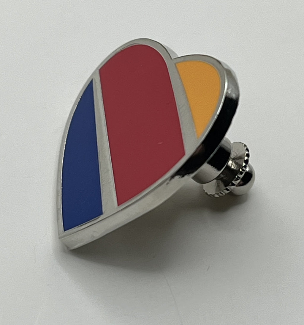 Southwest Airlines Heart Logo Lapel Pin Cloisonné Repro Gift