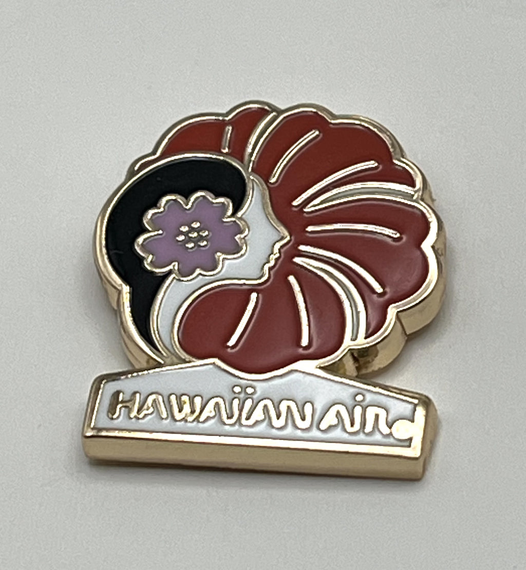 Hawaiian Airlines Pualani Logo Lapel Pin Cloisonné Repro Gift