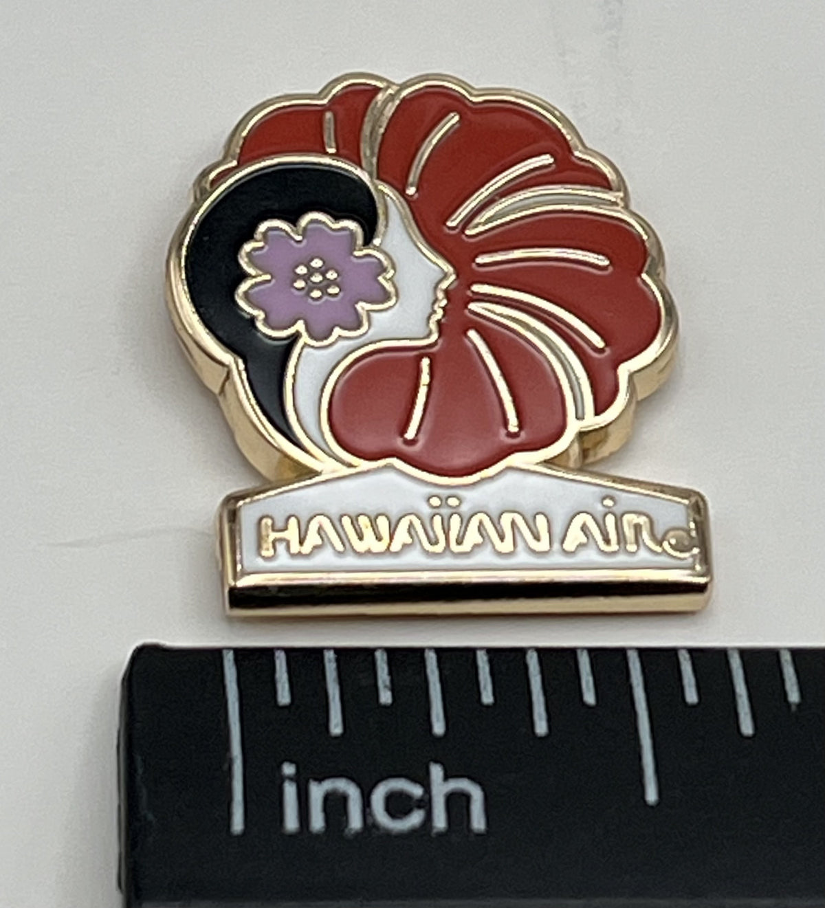 Hawaiian Airlines Pualani Logo Lapel Pin Cloisonné Repro Gift