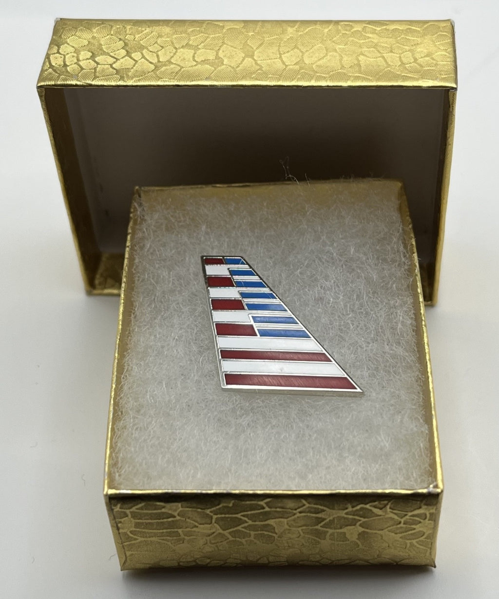American Airlines Flag Tailfin Lapel Pin Cloisonné Repro Gift