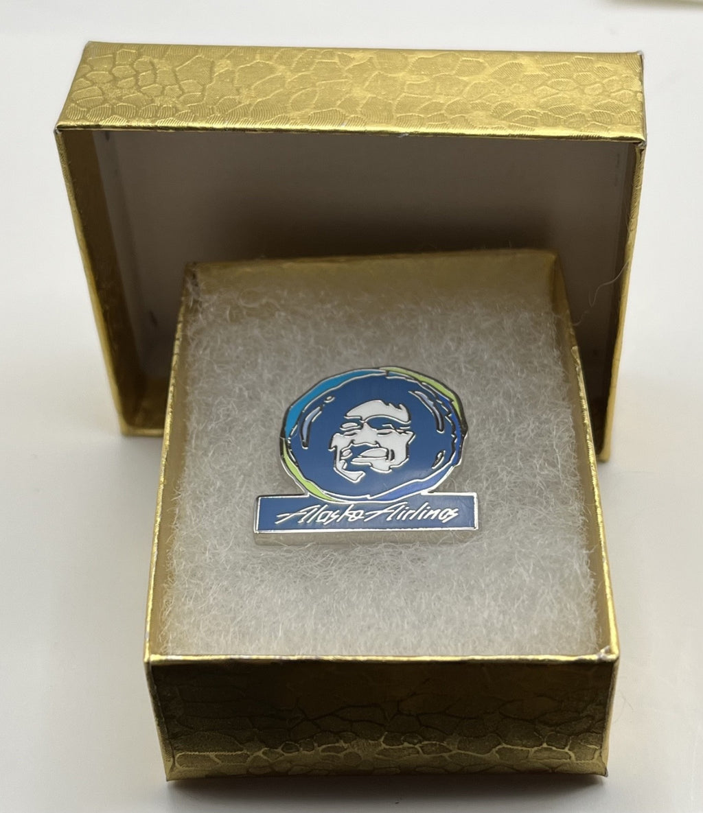 Alaska Airlines Classic Face Logo Lapel Pin Cloisonné Repro Gift