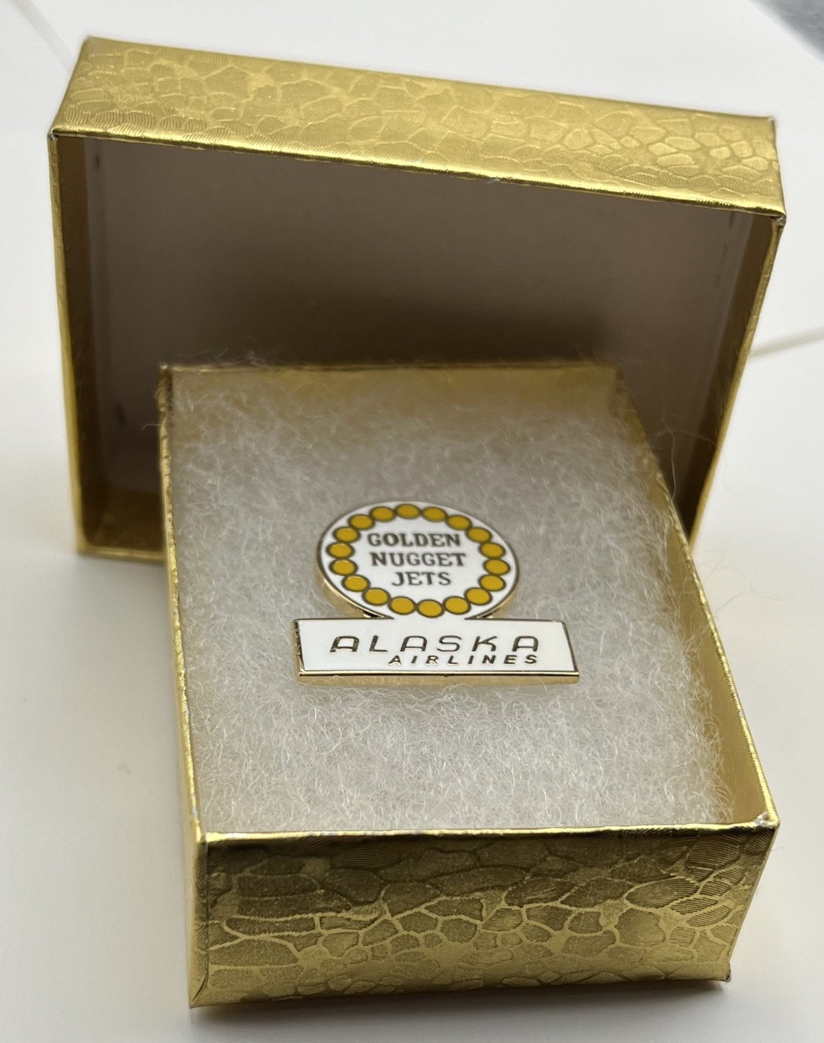 Alaska Airlines Golden Nugget Jets Logo Lapel Pin Repro Gift