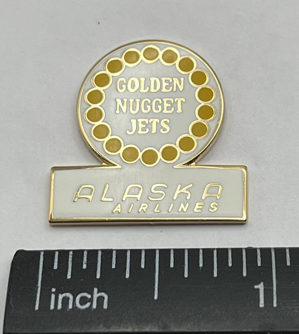 Alaska Airlines Golden Nugget Jets Logo Lapel Pin Repro Gift