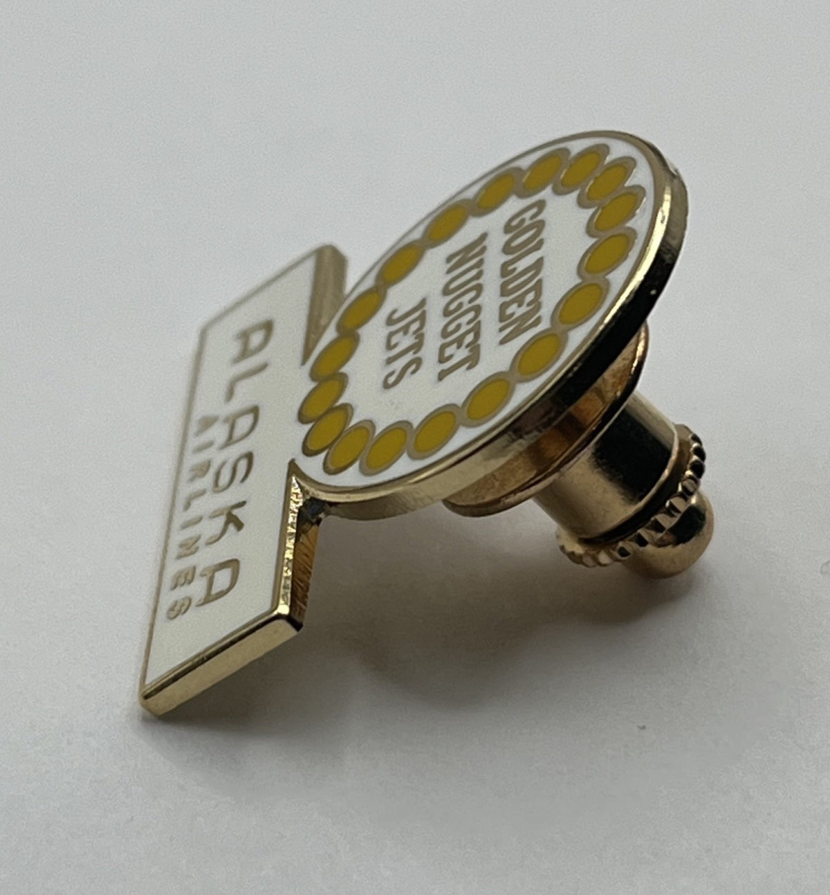 Alaska Airlines Golden Nugget Jets Logo Lapel Pin Repro Gift