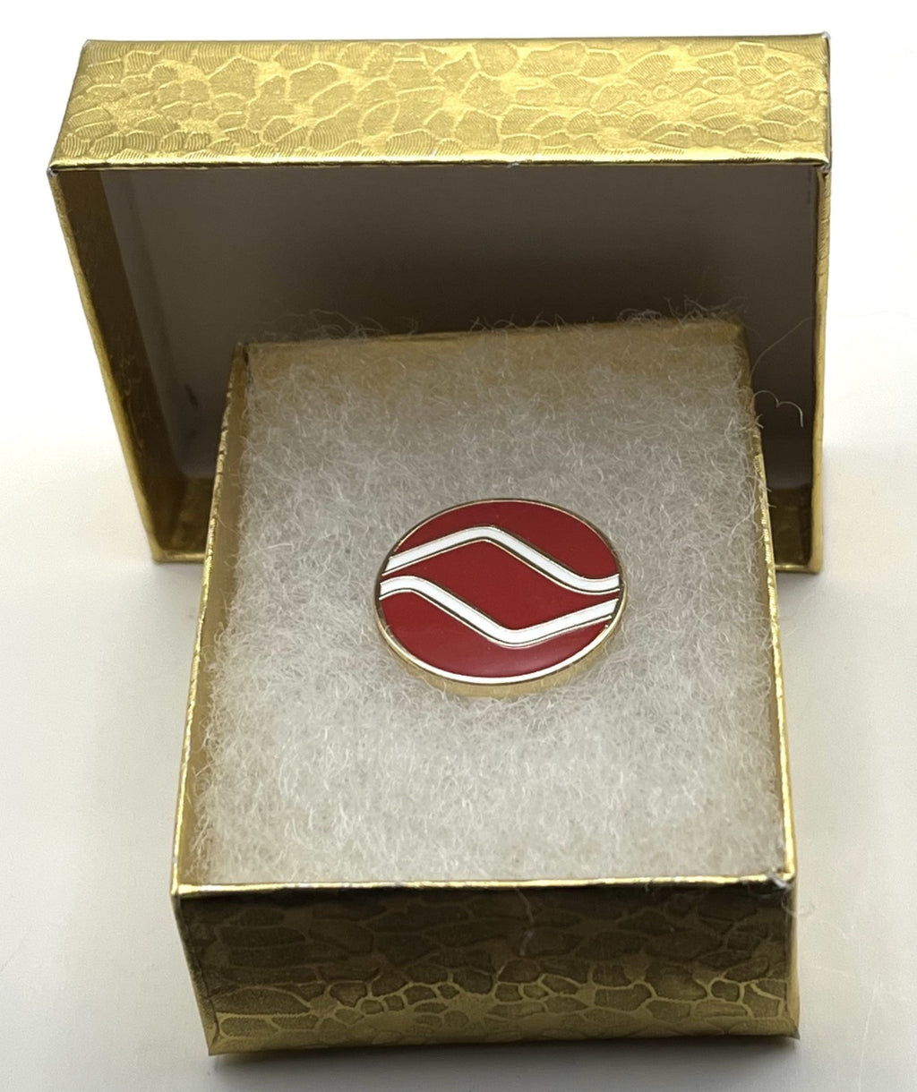 Northwest Airlines Red Wave Logo Lapel Pin Cloisonné Repro Gift