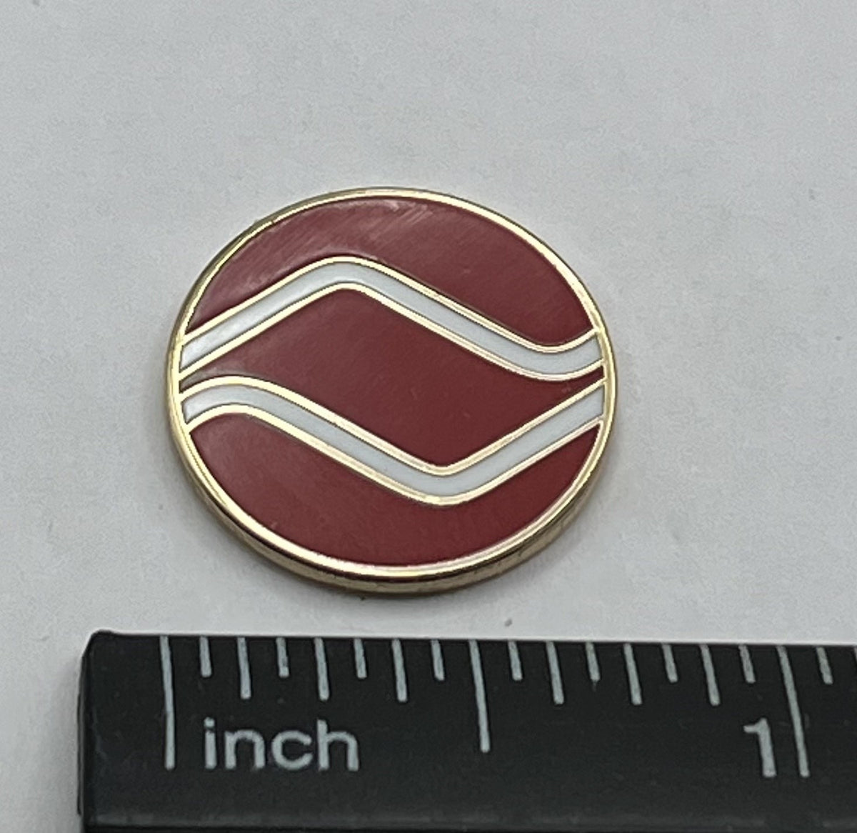 Northwest Airlines Red Wave Logo Lapel Pin Cloisonné Repro Gift