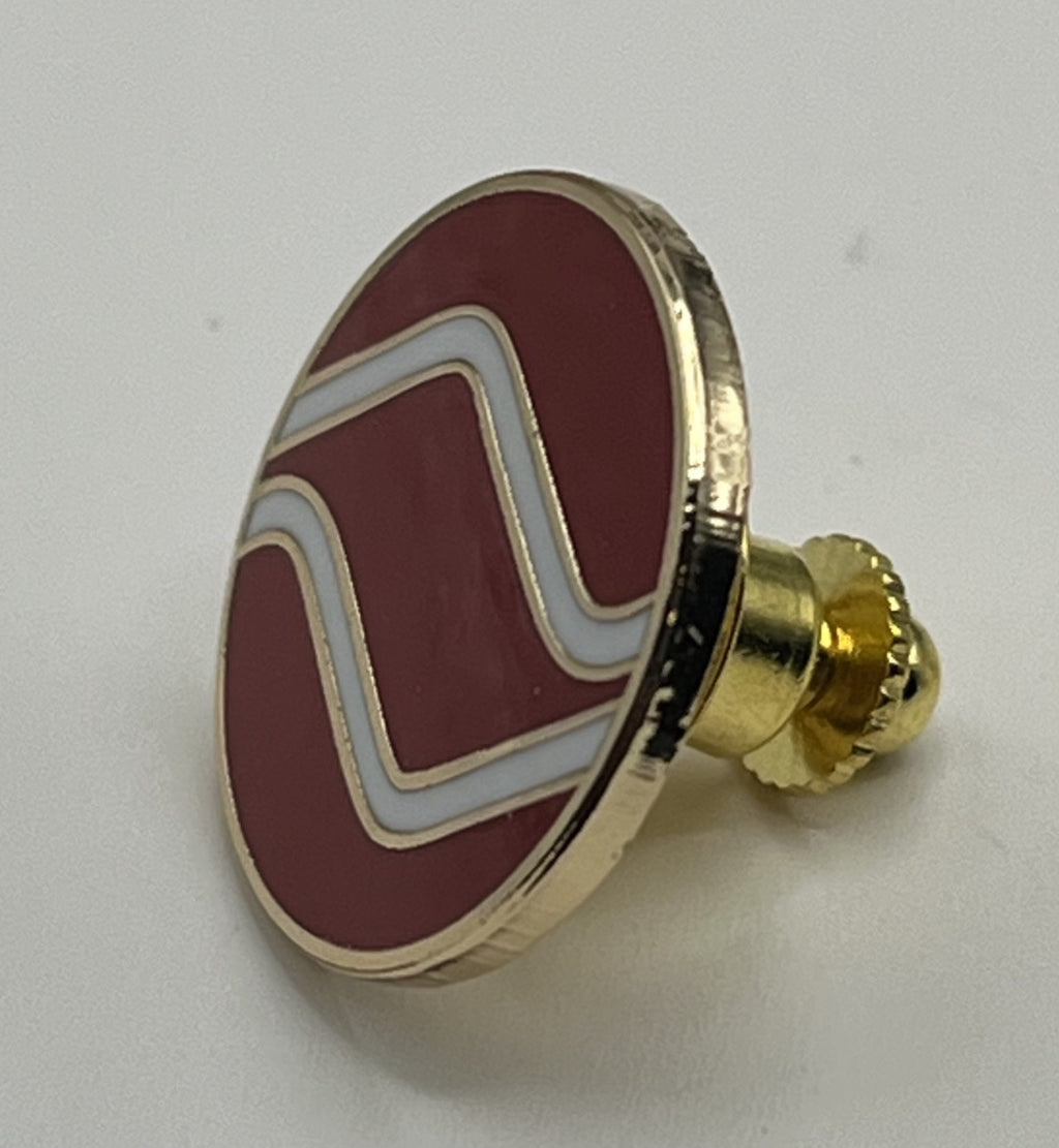 Northwest Airlines Red Wave Logo Lapel Pin Cloisonné Repro Gift