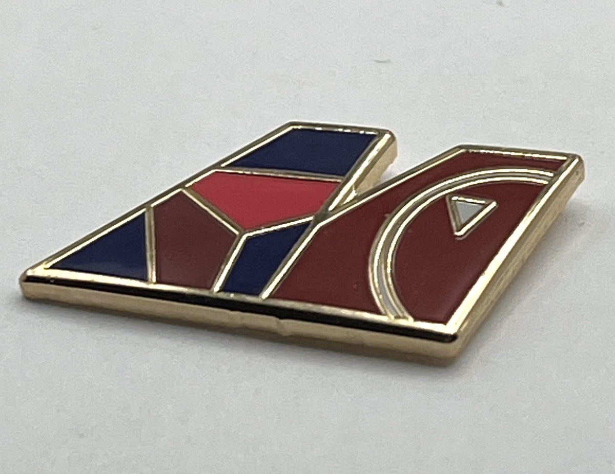 Northwest Airlines Geometric Tail Logo Lapel Pin Cloisonné Repro Gift