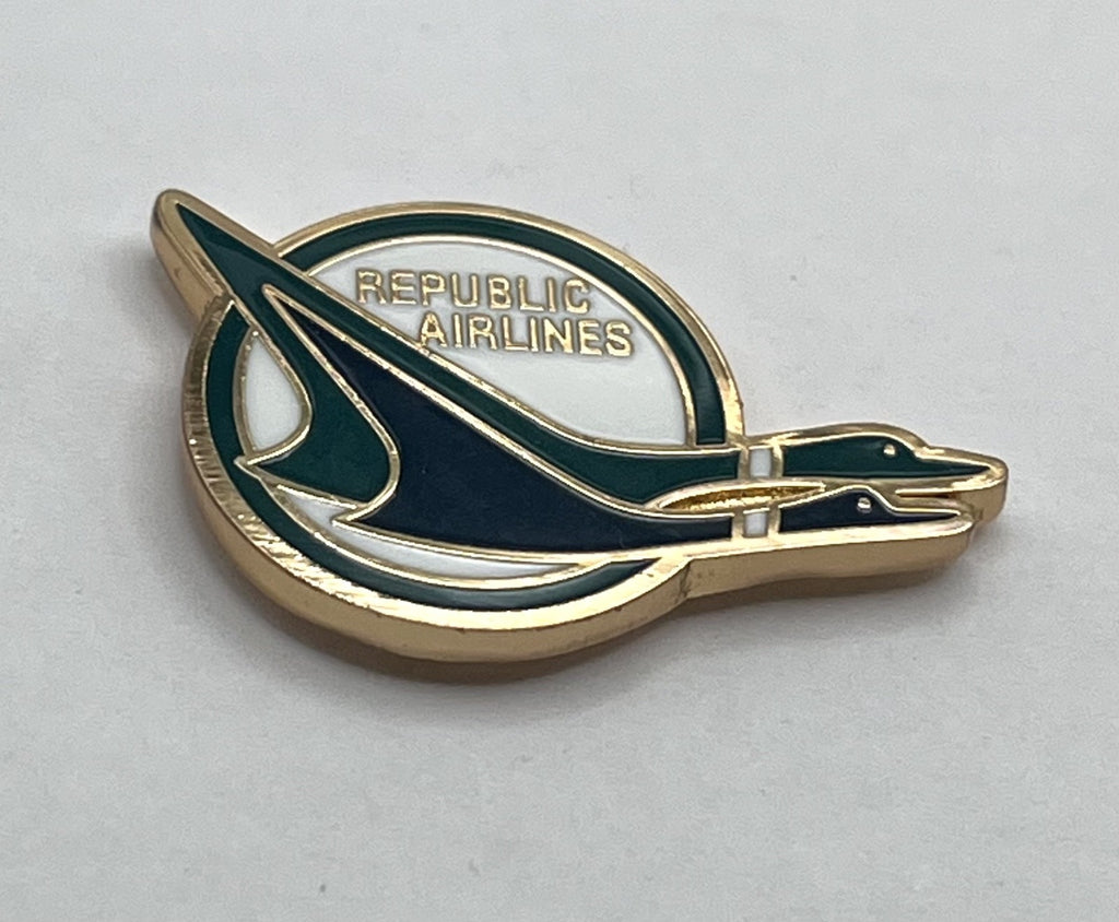 Republic Airlines Stylized Bird Logo Lapel Pin Cloisonné Reproduction Gift