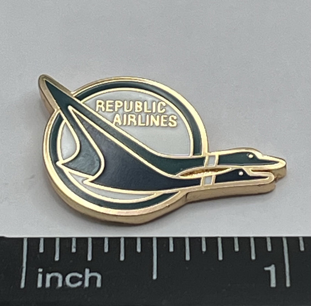 Republic Airlines Stylized Bird Logo Lapel Pin Cloisonné Reproduction Gift