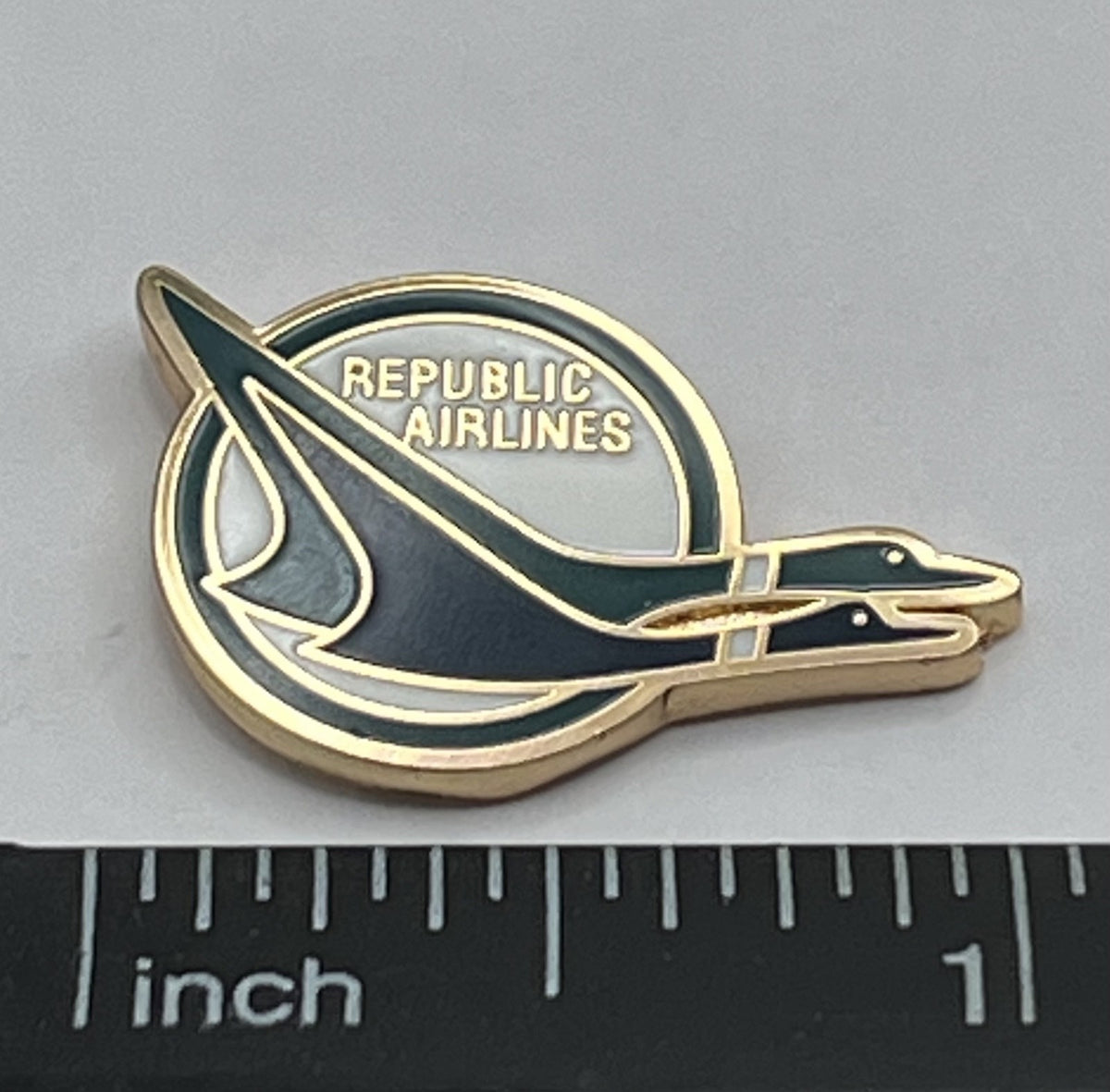 Republic Airlines Stylized Bird Logo Lapel Pin Cloisonné Reproduction Gift