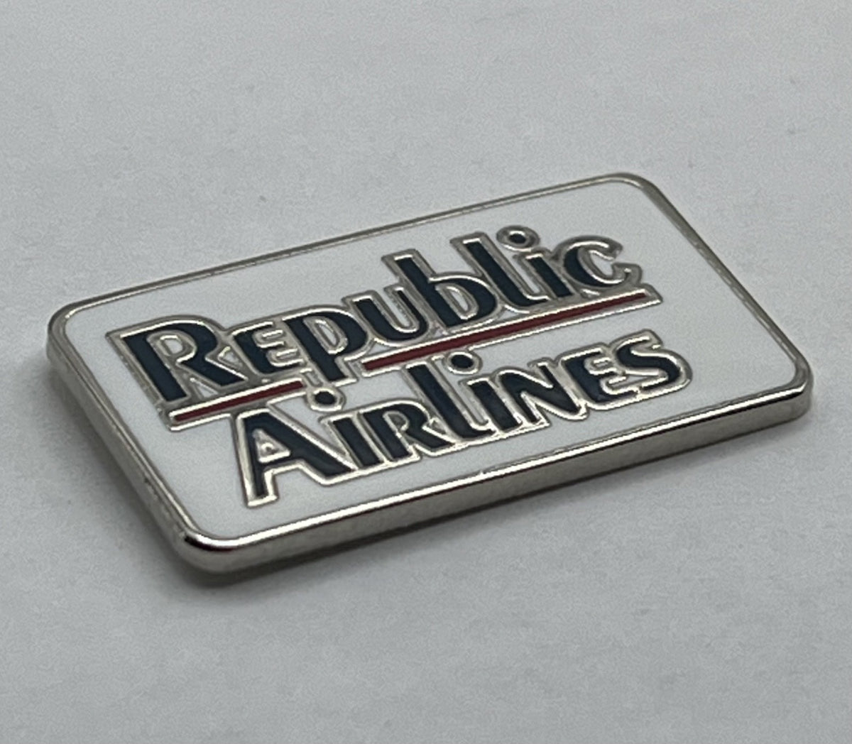 Republic Airlines Wordmark Logo Lapel Pin Cloisonné Repro Gift