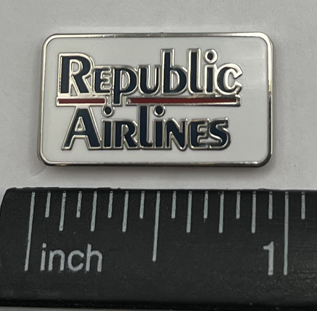 Republic Airlines Wordmark Logo Lapel Pin Cloisonné Repro Gift