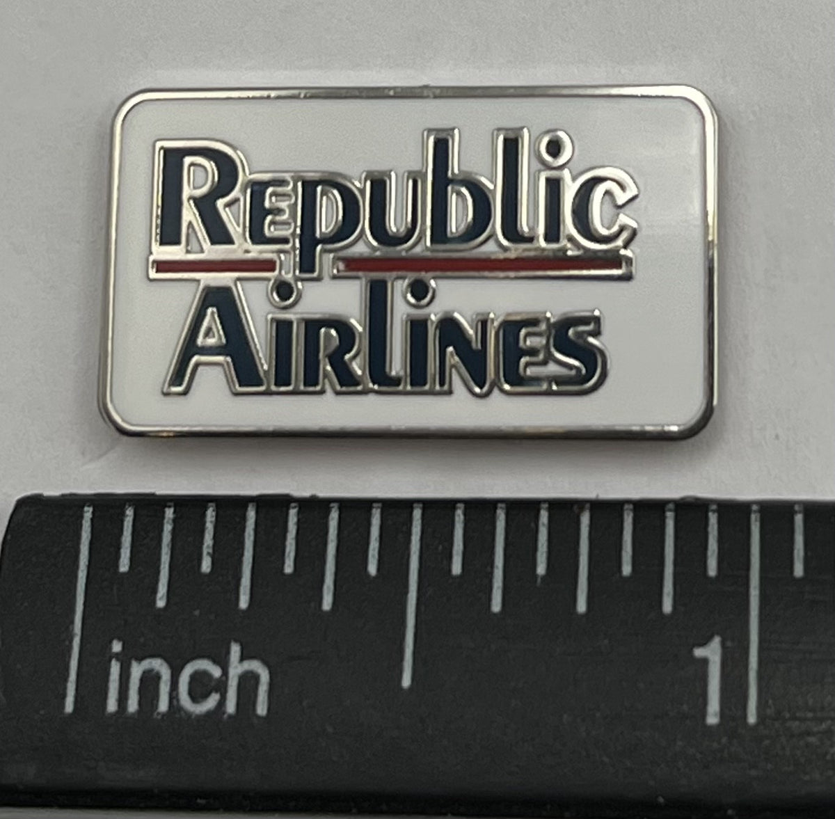 Republic Airlines Wordmark Logo Lapel Pin Cloisonné Repro Gift