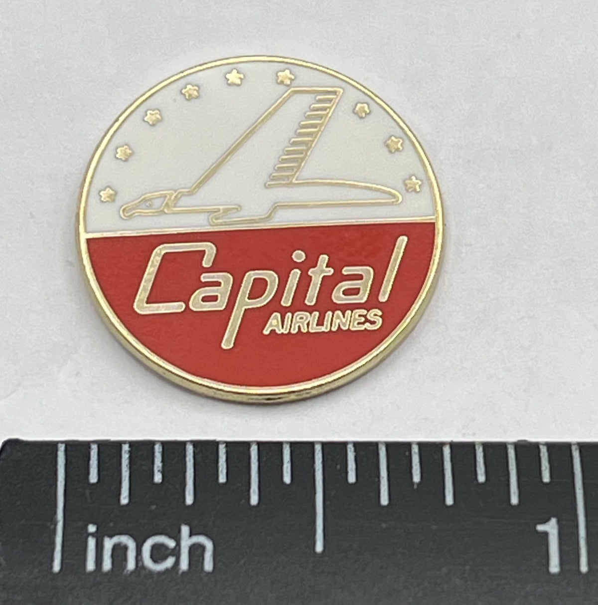 Capital Airlines Jet Stars Logo Lapel Pin Cloisonné Repro Gift