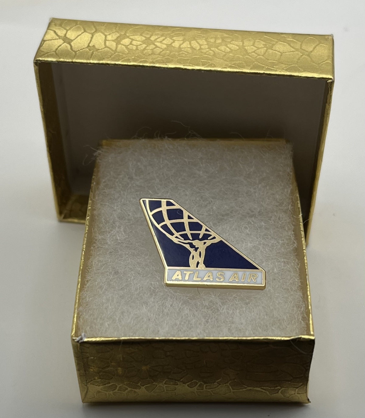 Atlas Air Globe Tailfin Lapel Pin Cloisonné Repro Gift