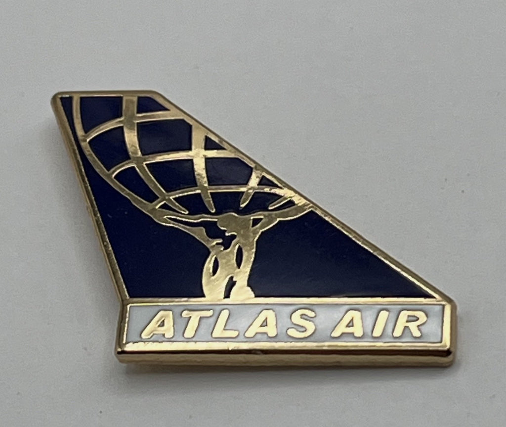 Atlas Air Globe Tailfin Lapel Pin Cloisonné Repro Gift