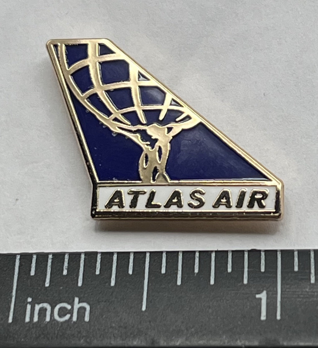 Atlas Air Globe Tailfin Lapel Pin Cloisonné Repro Gift