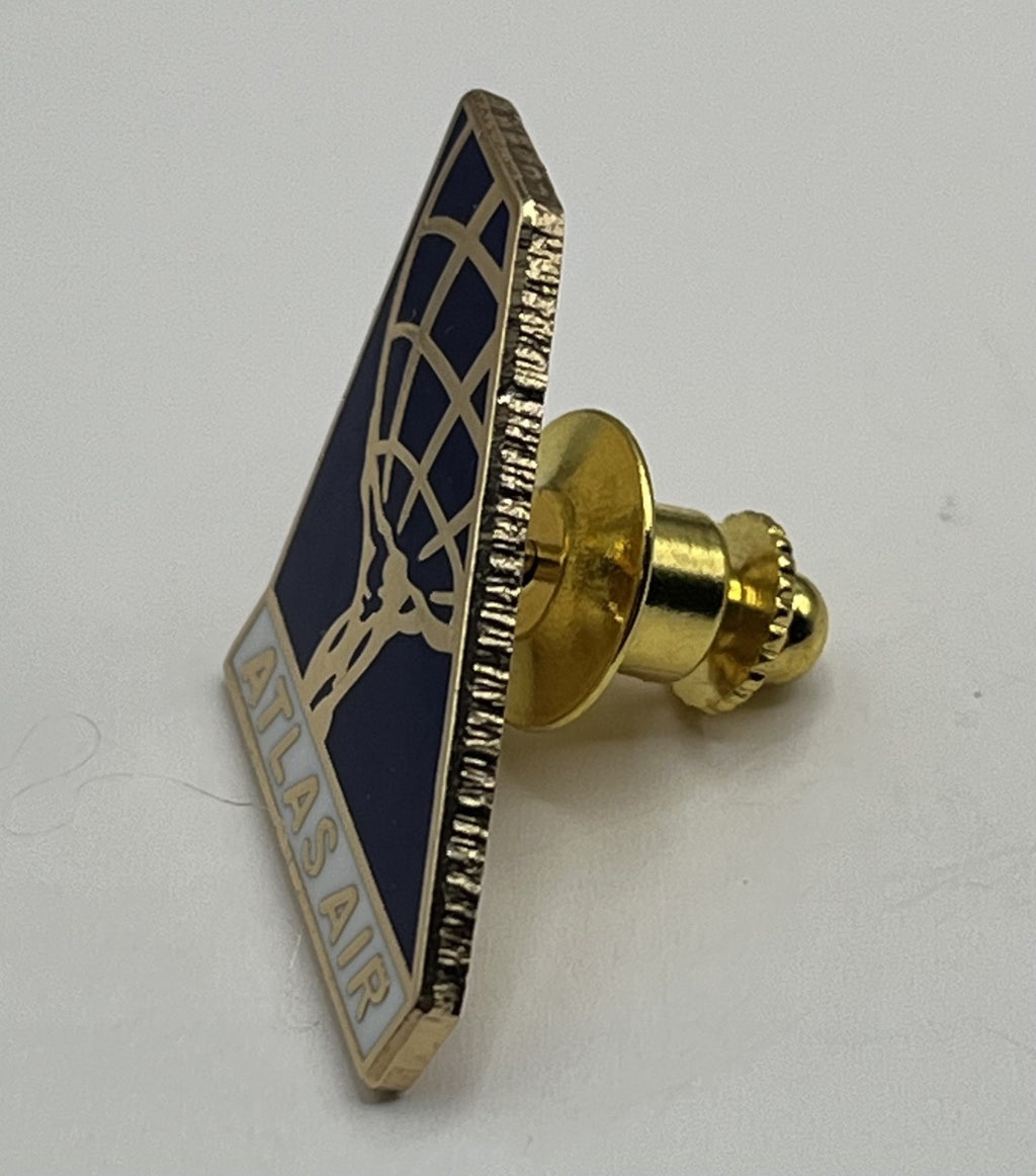 Atlas Air Globe Tailfin Lapel Pin Cloisonné Repro Gift