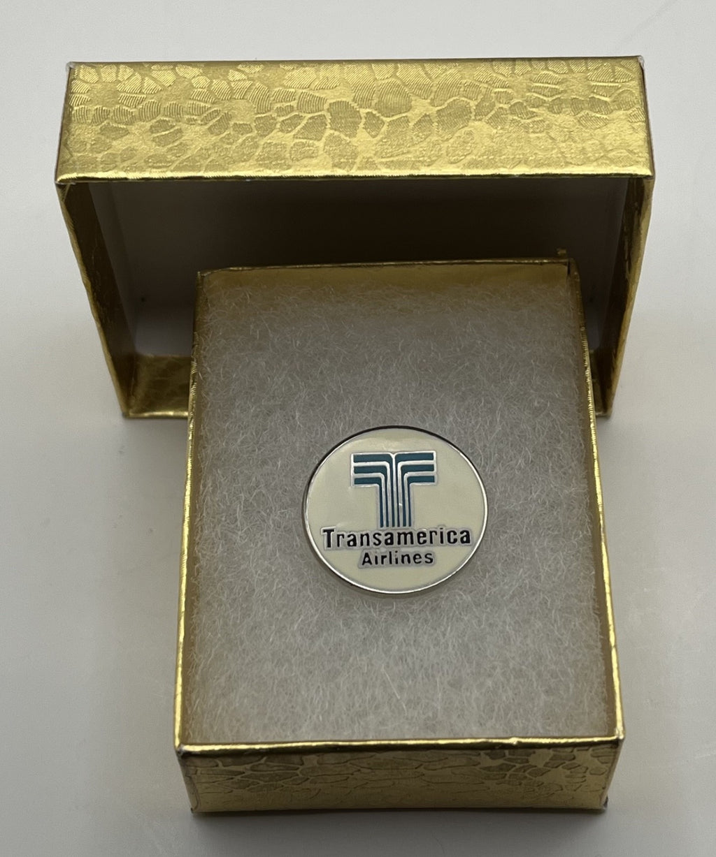 Transamerica Airlines T Logo Lapel Pin Cloisonné Repro Gift