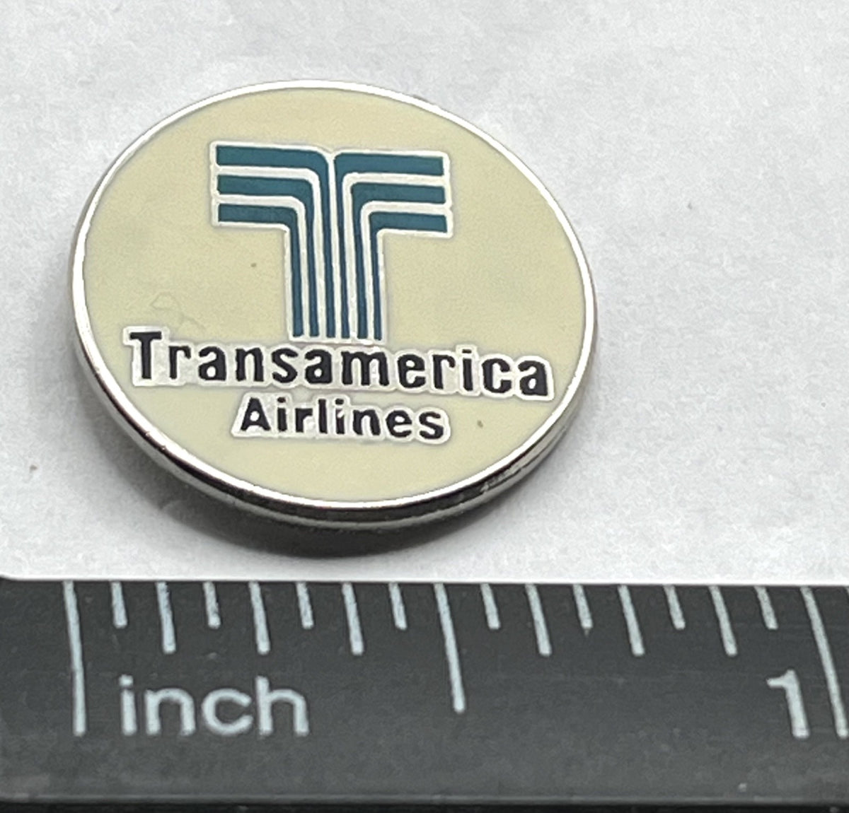 Transamerica Airlines T Logo Lapel Pin Cloisonné Repro Gift