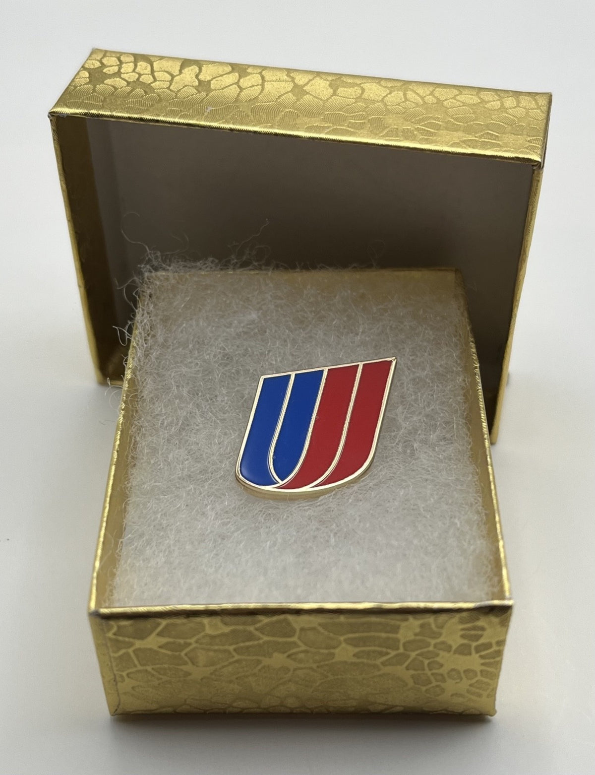 United Airlines Tulip Logo Lapel Pin Cloisonné Repro Gift