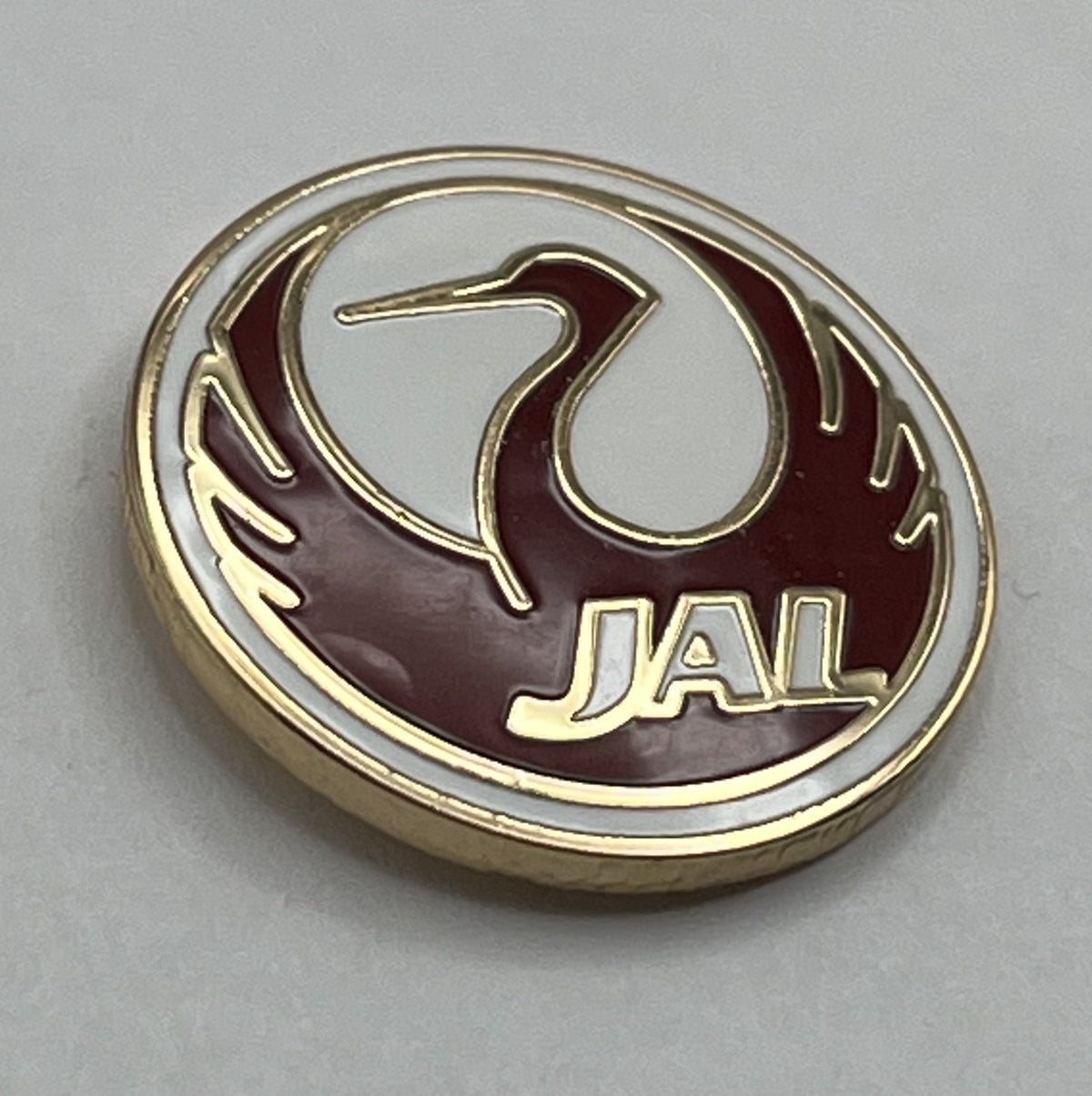 Japan Airlines JAL Red Crane Logo Lapel Pin Repro Gift