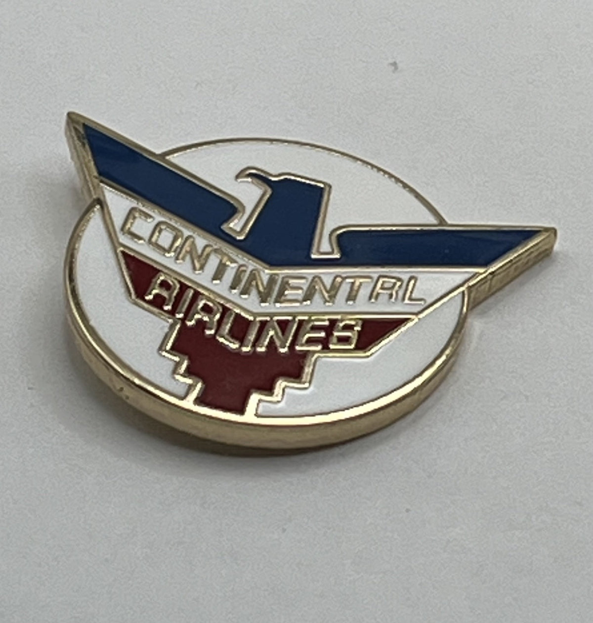 Continental Airlines Red Speed Lines Logo Lapel Pin Repro Gift