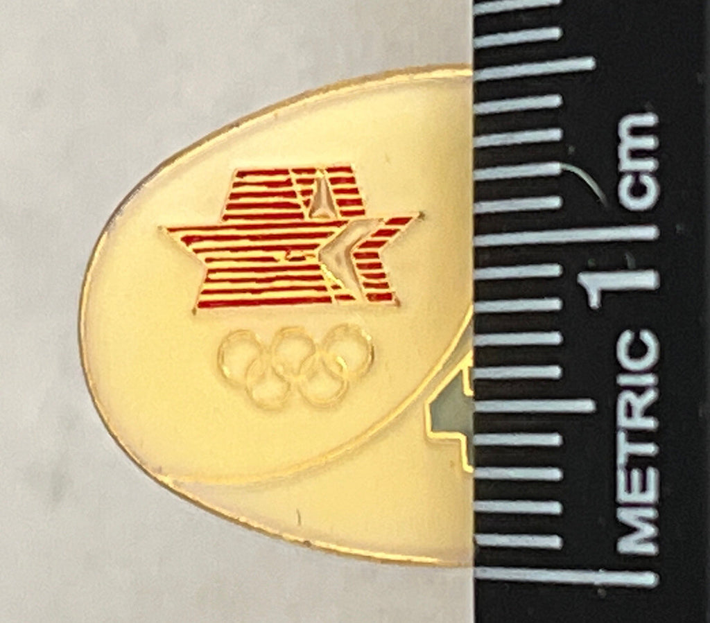AMI Stars in Motion 1984 Los Angeles Olympic sponsor pin (photo 4)