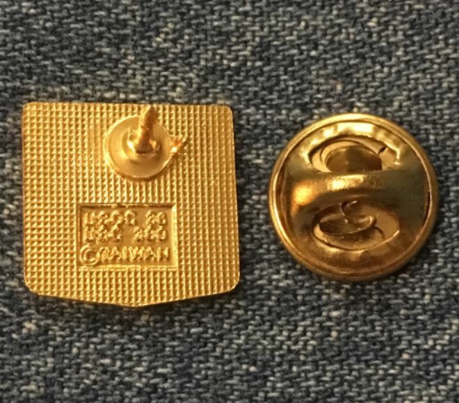 Hilton gold tone 1984 Los Angeles Olympic sponsor lapel pin (photo 2)