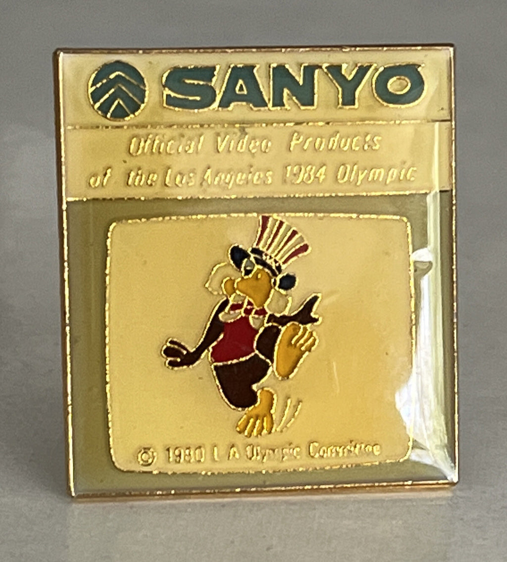Sanyo Sam the Eagle 1984 Los Angeles Olympic sponsor pin