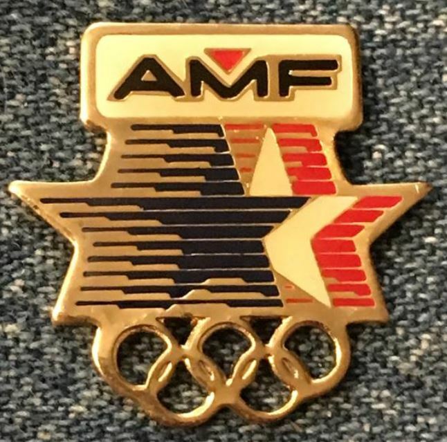 AMF 1984 Los Angeles Olympic sponsor pin