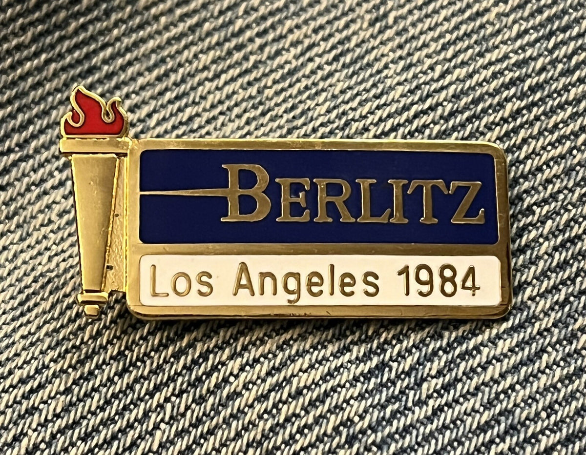 Berlitz 1984 Los Angeles Olympic sponsor pin