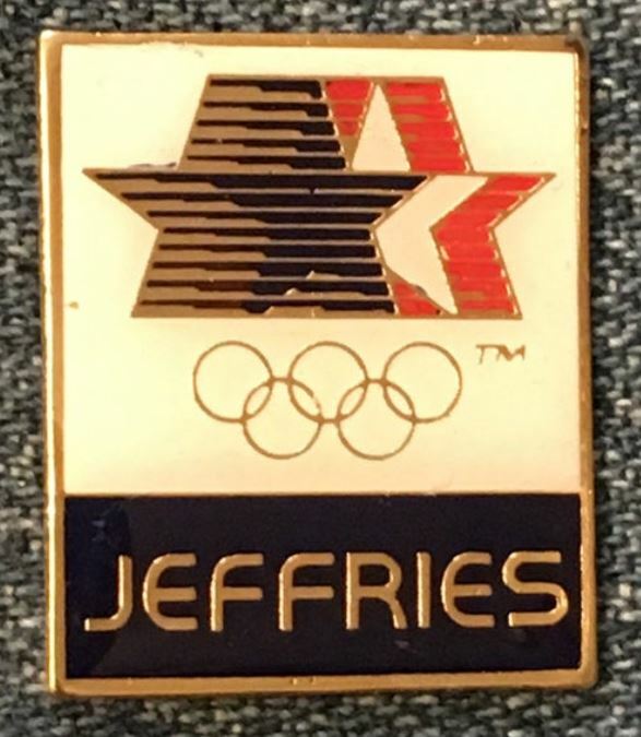 Jeffries 1984 Los Angeles Olympic sponsor pin