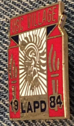 LAPD USC Village law enforcement pin from the 1984 Los Angeles Olympics (photo 2)