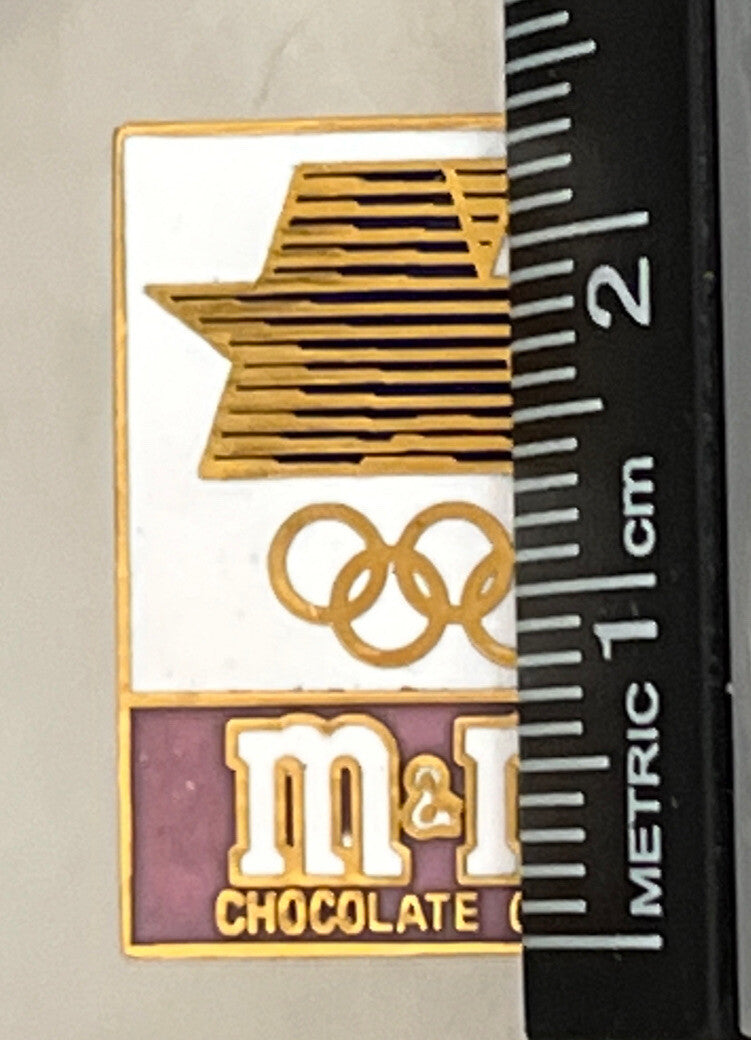 M&M's Stars in Motion 1984 Los Angeles Olympic sponsor pin (photo 4)