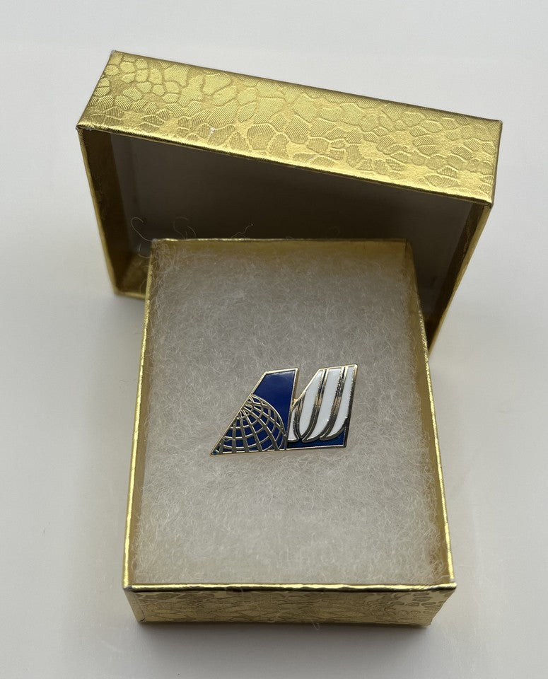 United Air Lines Globe U Logo Lapel Pin Cloisonné Repro Gift