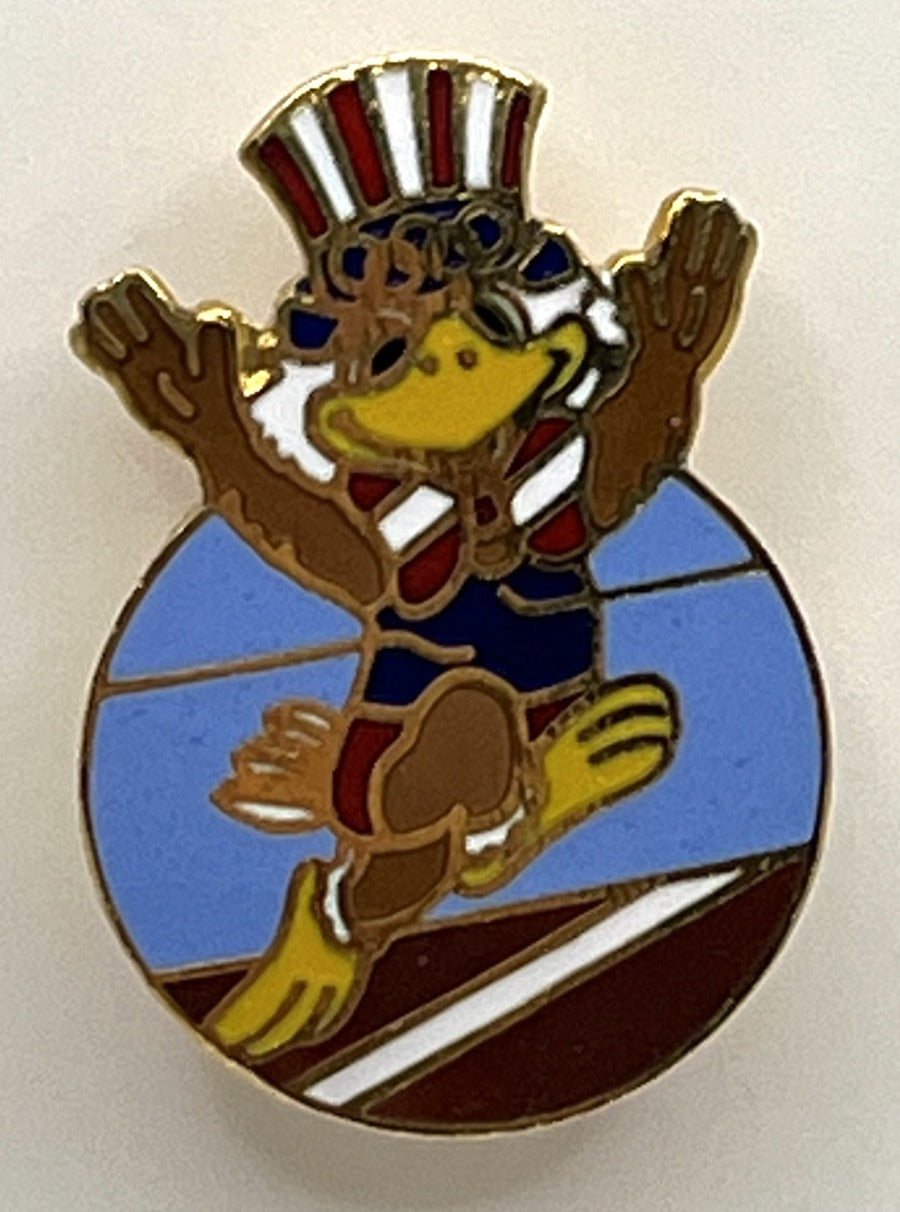 1984 Los Angeles Olympic Pin - Sam the Eagle Track & Field