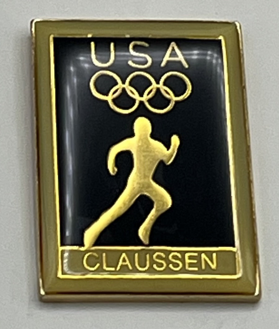 1992 USA Olympic Team Sponsor Pin ~ Claussen ~ Track and Field ~ Oscar Mayer