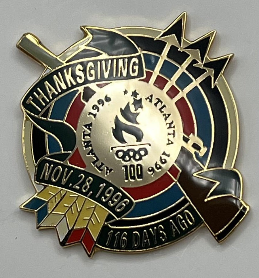 1996 Atlanta Olympic Pin - Thanksgiving Archery Nov. 28, 1996 (116 Days Ago)