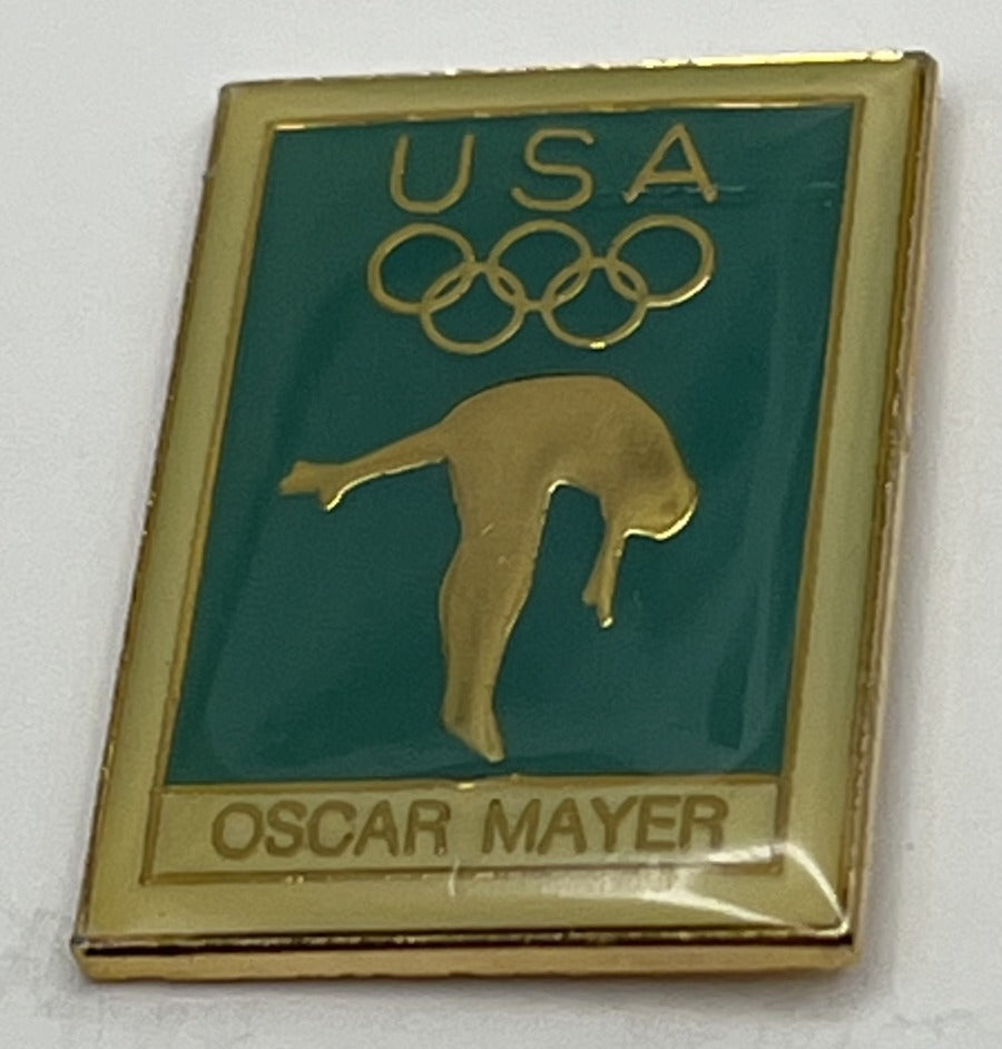 1992 USA Olympic Team Sponsor Pin ~ Oscar Mayer ~ Diving ~ Louis Rich