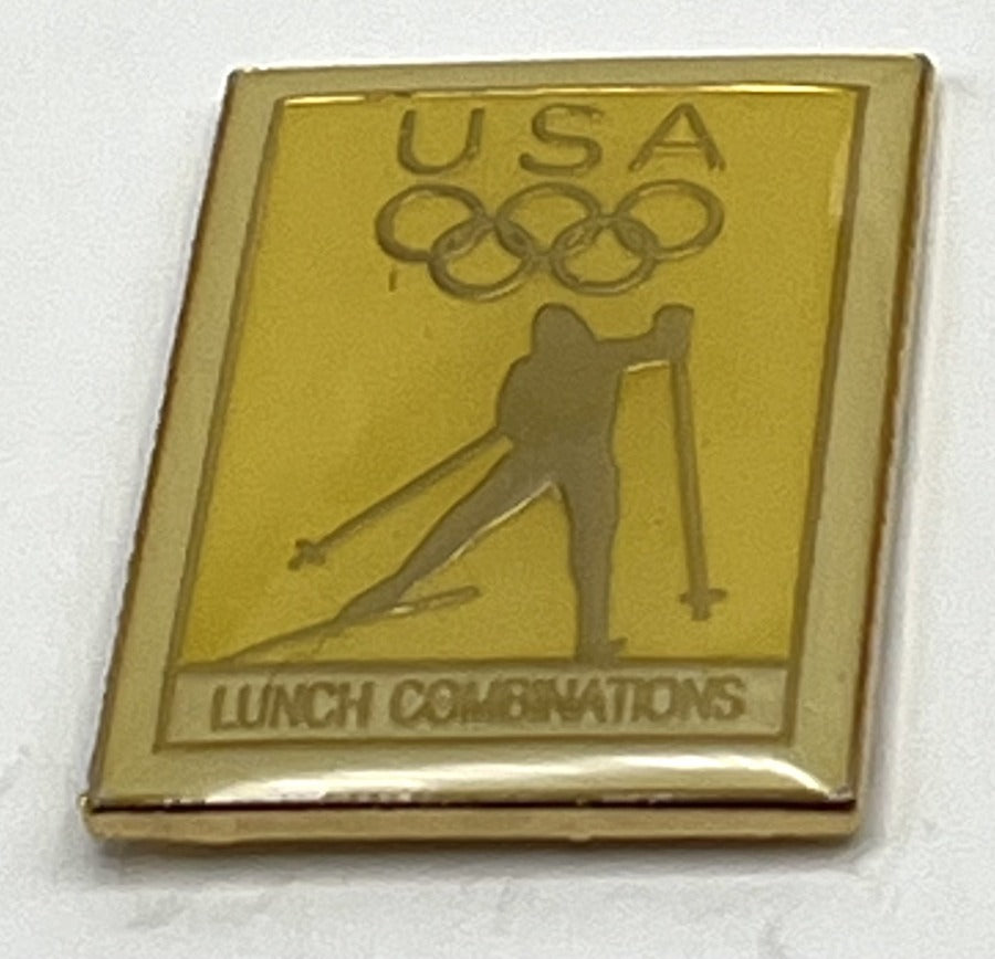 1992 USA Olympic Team Sponsor Pin ~ Lunch Combinations ~ Cross-Country Skiing ~ Oscar Mayer