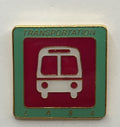1984 Los Angeles Olympic LAOOC Staff Pin ~ Transportation Department Bus