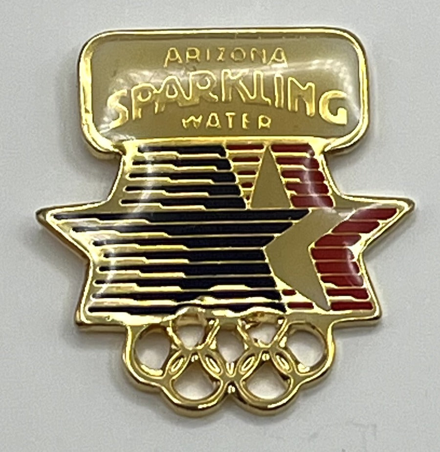 1984 Los Angeles Olympic Sponsor Pin ~ Arizona Sparkling Water Stars in Motion Logo
