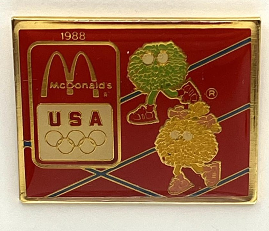 1988 McDonald's USA Olympic Sponsor Pin - Fry Kids Running