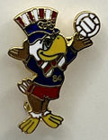 1984 Los Angeles Olympic Pin - Sam the Eagle Volleyball