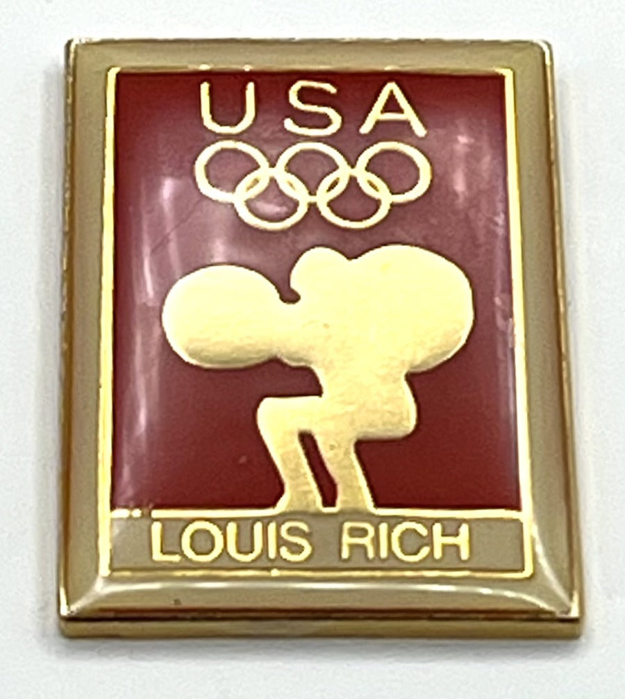 1992 USA Olympic Team Sponsor Pin ~ Louis Rich ~ Weightlifting ~ Oscar Mayer