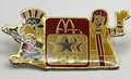 1984 Los Angeles Olympic McDonald's Sponsor Pin ~ Ronald McDonald & Sam the Eagle #2 Domed Enamel